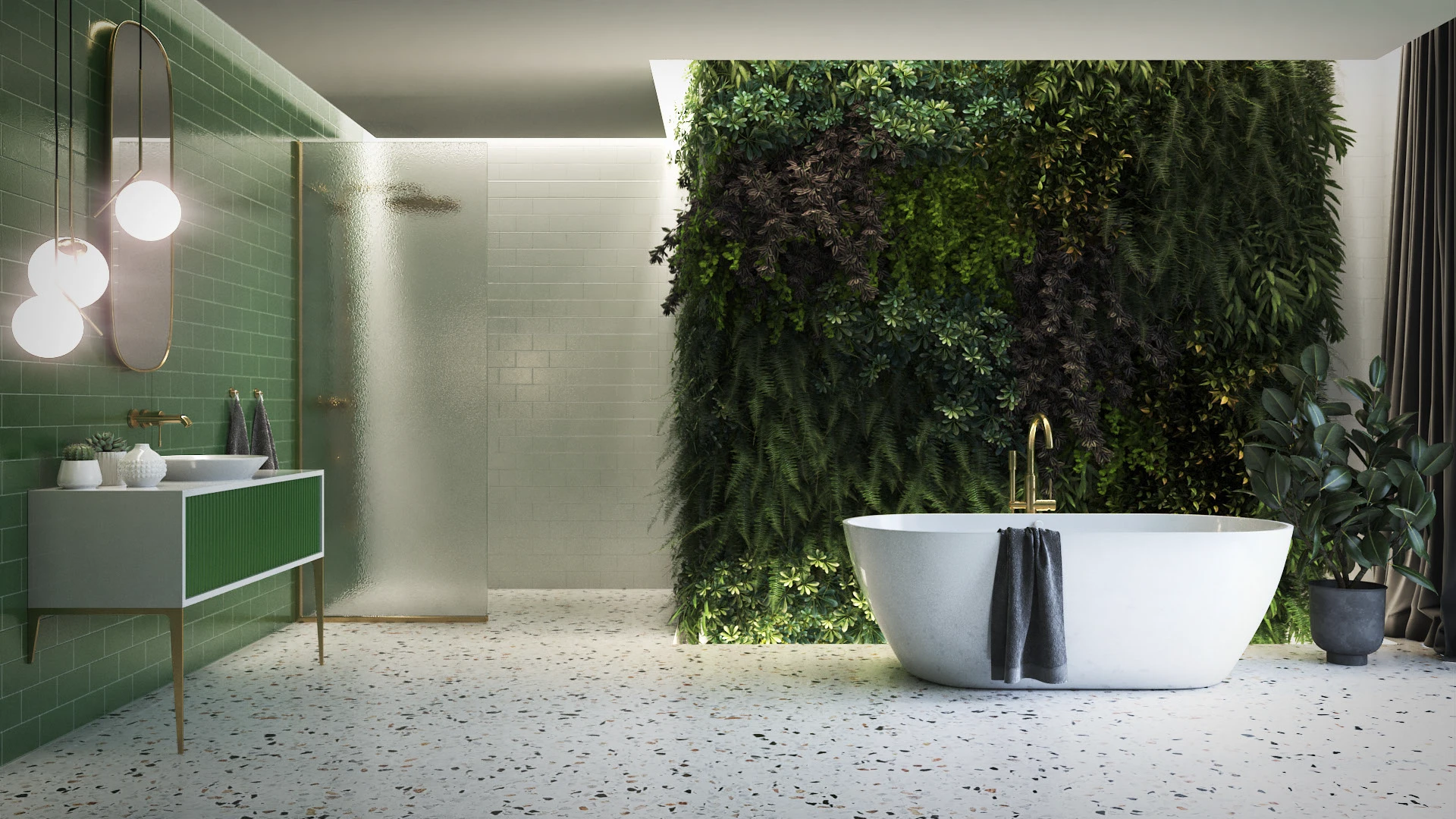 salle de bain granito terrazzo