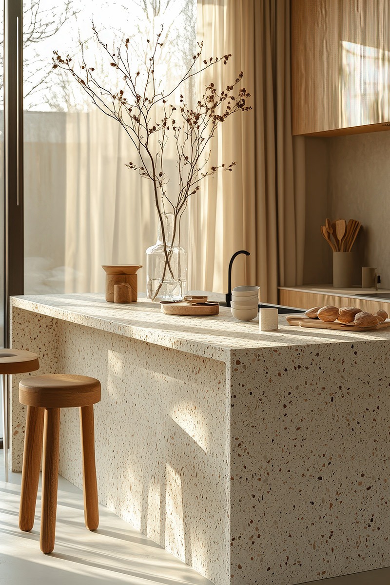 plan de travail terrazzo